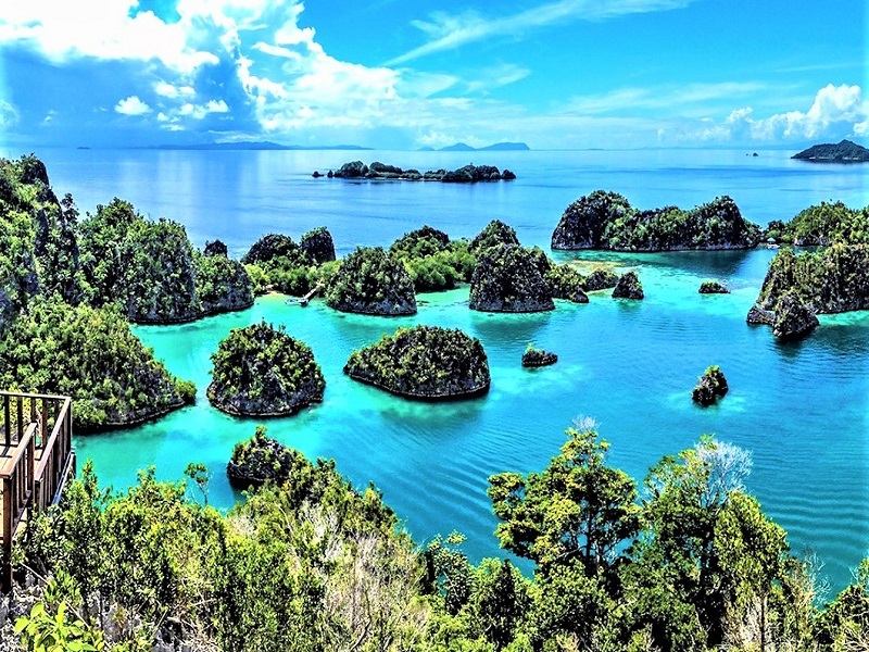 Keindahan Kota Papua Melihat Laut